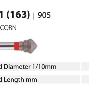 Diamond Bur - Acorn - Fine (Red) 030 (Pack of 10)