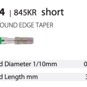 Diamond Bur - Round Edge Taper Short - Coarse (Green) 021 (Pack of 10)