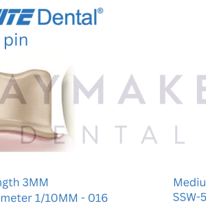 SS WHITE - Diamond Bur - Guide Pin Taper - Medium (Blue) 016 (Pack of 10) (FG508016)