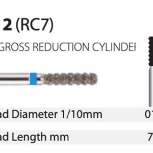 Diamond Bur - Gross Reduction - Cylinder - Medium (Blue) 017