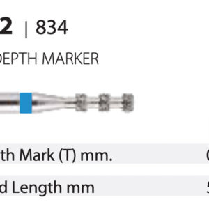 Diamond Bur - Depth Marker 0.3mm - Medium (Blue) 017 (Pack of 10)