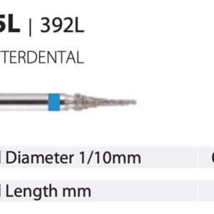 Diamond Bur - Interdental (IPR) - Long - Medium (Blue) 016 (Pack of 10)