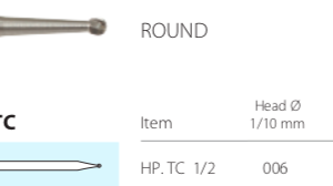 Surgical - Tungsten Carbide - Long Round - HP - 1/2 (Pack of 5)