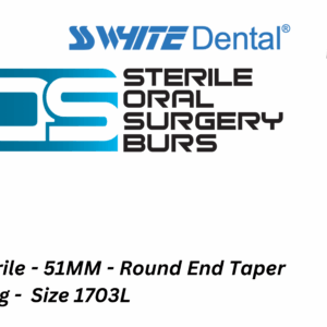 SS-White - Sterile - Surgical - 51MM -Tungsten Carbide - Round End Taper - Long - Pack Of 5 (310257)