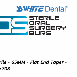 SS-White - Sterile - Surgical - 65MM -Tungsten Carbide - Flat End Taper - Size 703 - Pack Of 5 (310263)
