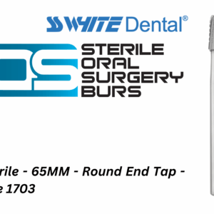 SS-White - Sterile - Surgical - 65MM -Tungsten Carbide - Round End Taper - Size 1703 - Pack Of 5  (310265)