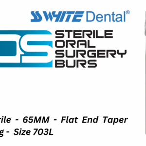 SS-White - Sterile - Surgical - 65MM -Tungsten Carbide - Flat End Taper Long -  Size 703L Pack Of 5 (310264)
