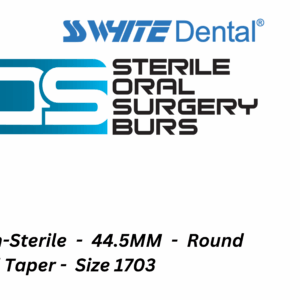 SS-White - Non Sterile - Surgical - 44.5MM -Tungsten Carbide - Round End Taper - 1703 - Pack Of 5 (310086)