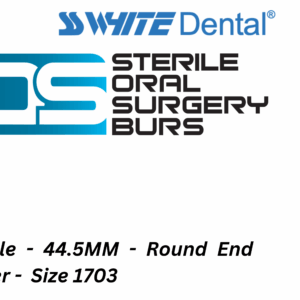 SS-White - Sterile - Surgical - 44.5MM -Tungsten Carbide - Round End Taper 1703 - Pack Of 5 (310295)