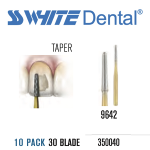 SS WHITE - Tungsten Carbide - Taper - Fine Finisher - 30 Blades - (Pack of 10) (350040)