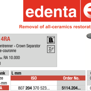 Edenta - Diamond - Large - Wheel - Slow Speed - Medium - 080 (1 Pack) (5114RA)