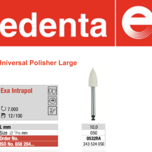 Edenta - Exa Intrapol - Slow Speed - Universal Polisher - Large Bullet - 050 (Pack Of 12)