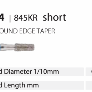 Diamond Bur - Round Edge Taper Short - MEDIUM (BLUE) 019 (Pack of 10)