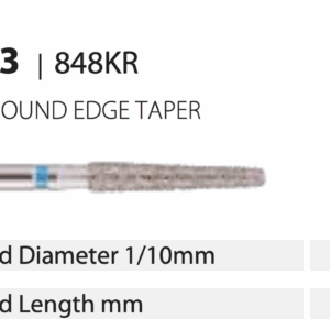 Diamond Bur - Round Edge Taper - Medium (Blue) 019 (Pack of 10)